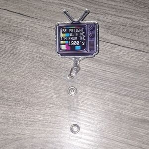 Retro TV Badge Reel - Purple TV Design
